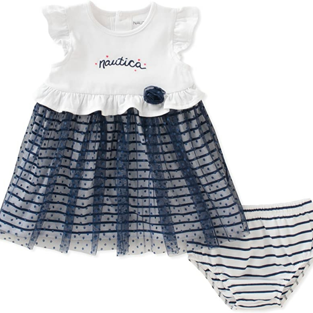 Nautica infant baby girl princess dress 2 piece - Picture 2 of 8